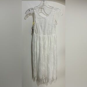 Elegant White Lace Kids Dress